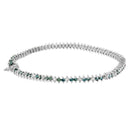 14K White Gold Round-Cut white and Blue Diamond Fashion Bracelet (3.70 cttw, H-I Color, SI1-SI2 Clarity)-4