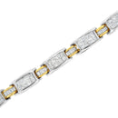 14K Two-Tone Gold Princess and Baguette-Cut Diamond Link Bracelet (3.00 cttw, H-I Color, SI1-SI2 Clarity)-9