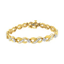 10K Yellow Gold Round-Cut Diamond Infinite Love Bracelet (1.00 cttw, I-J Color, I2-I3 Clarity)-6
