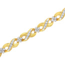 10K Yellow Gold Round-Cut Diamond Infinite Love Bracelet (1.00 cttw, I-J Color, I2-I3 Clarity)-9
