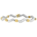 Original Classics 10K Two-Tone Gold Baguette Cut Diamond Spiral Bracelet (2.00 cttw, H-I Color, I1-I2 Clarity)-4