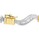 Original Classics 10K Two-Tone Gold Baguette Cut Diamond Spiral Bracelet (2.00 cttw, H-I Color, I1-I2 Clarity)-5