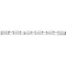 14K White Gold 2.0 Cttw Princess Cut Invisible Set Diamond Rectangular Link Bracelet (I-J Color, I1-I2 Clarity) - 7.25"-9
