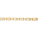 10K Yellow Gold 2.0 Cttw Invisible-Set Princess Cut Diamond Rectangular Link Bracelet (I-J Color, SI2-I1 Clarity) - 7"-9