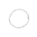 14K White Gold 1.0 Cttw Invisible Set Princess Diamond Alternating Link Tennis Bracelet (I-J Color, I1-I2 Clarity) - 7.25"-8