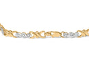 10k Yellow Gold 1/3 Cttw Diamond 3 Stone and X-Link Bracelet (I-J Color, I1-I2 Clarity) - 7.50" Inches-6