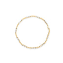 10k Yellow Gold 1/3 Cttw Diamond 3 Stone and X-Link Bracelet (I-J Color, I1-I2 Clarity) - 7.50" Inches-7
