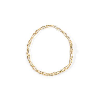 10k Yellow Gold 1.00 Cttw Baguette-Cut Channel Diamond Link Bracelet - 0