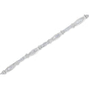 10K White Gold Geometric Pattern Diamond Tennis Bracelet (3 cttw, H-I Color, SI2-I1 Clarity)-7
