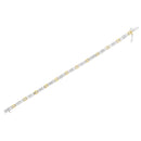 10K Two-Tone Gold Princess Cut Diamond Geo Link Bracelet (1.00 cttw, H-I Color, SI1-SI2 Clarity)-11