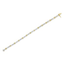 14K Yellow Gold 1.00 Cttw Baguette Diamond Channel Link Bracelet-2