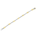 10K Yellow Gold 1.00 Cttw Pave Set Diamond Bar and  X-Link 7" Bracelet (I-J Color, I3 Quality)-8