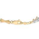 10k Gold 1/3 Cttw Diamond Miracle Set Alternating Bar and Link Bracelet (I-J Color, I1-I2 Clarity) - 7.75" Inches-6