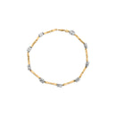 10k Two-Tone Gold 1/3 Cttw Diamond Pave Set Heart S-Link 7.25" Bracelet (I-J Color, I2-I3 Clarity)-6