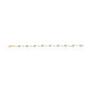 10k Two-Tone Gold 1/3 Cttw Diamond Pave Set Heart S-Link 7.25" Bracelet (I-J Color, I2-I3 Clarity)-7