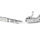 14K White Gold 1.0 Cttw Invisible Set Princess Cut Diamond Alternating Station and Link Tennis Bracelet (I-J Color, I1-I2 Clarity) - Size 7.25" Inches-8