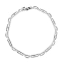 14K White Gold 1.0 Cttw Invisible Set Princess Cut Diamond Alternating Station and Link Tennis Bracelet (I-J Color, I1-I2 Clarity) - Size 7.25" Inches-12