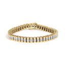 14K Yellow Gold 3.0 Cttw Princess Cut Quad Invisible Set Tennis Bracelet (H-I Color, SI1-SI2 Clarity) - 7â€-1