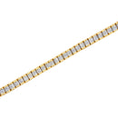 14K Yellow Gold 3.0 Cttw Princess Cut Quad Invisible Set Tennis Bracelet (H-I Color, SI1-SI2 Clarity) - 7â€-4