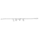 10k White Gold 1/6 Cttw Diamond "Love" Charm Cable Chain Bracelet (H-I Color, I1-I2 Clarity) - 7"-3
