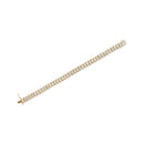 14K Yellow Gold 5.0 Cttw Invisible Set Princess-cut Diamond Buckle Link Tennis Bracelet (H-I Color, SI2-I1 Clarity) - Size 7.25"-10