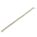 14K Yellow Gold 5.0 Cttw Invisible Set Princess-cut Diamond Buckle Link Tennis Bracelet (H-I Color, SI2-I1 Clarity) - Size 7.25"-11