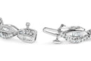 14K White Gold 2.00 Cttw Diamond Swirl and Pear Shape Link Bracelet (I-J Color, I2-I3 Clarity) - 7"-5
