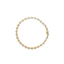10K Yellow Gold Plated .925 Sterling Silver 2.0 Cttw Round Diamond Cluster "X" Shaped Link Bracelet (H-I Color, I3 Clarity) - 7"-7
