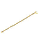 10K Yellow Gold Plated .925 Sterling Silver 2.0 Cttw Round Diamond Cluster "X" Shaped Link Bracelet (H-I Color, I3 Clarity) - 7"-9