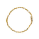 10K Yellow Gold 8.0 Cttw Bezel Set Round Diamond Tennis Bracelet-3