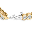 14K Yellow Gold 8.00 Cttw Half Bezel Set Diamond Tennis Bracelet (H-I Color, SI2-I1 Clarity) - 7" Inches-2