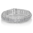14K White Gold 5.0 Cttw Round Brilliant Cut Diamond 7" S Wave Serpentine Tennis Bracelet (H-I Color, I1-I2 Clarity)-6