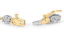 10K White and Yellow Gold 1.00 Cttw Diamond Oval Shaped Cluster Link  Bracelet (I-J Color, SI2-I1 Clarity) - 7" Inches-6