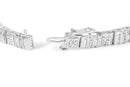10K White Gold Round and Baguette Cut Diamond Bracelet (2.00 cttw, H-I Color, I2-I3 Clarity)-6