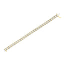 14K Yellow Gold 5.50 Cttw Round and Baguette Diamond Link Bracelet-10