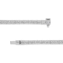 14K White Gold 4 3/8 Cttw Alternating Invisible Set Princess and Baguette Diamond Tennis Bracelet (G-H Color, VS1-VS2 Clarity) - Size 7"-9