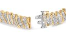 10K Yellow Gold 3.0 Cttw Diamond S-Link Bracelet-2