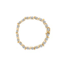 10K Yellow Gold 2.00 Cttw Round Cut Diamond 'S' Cluster Bracelet (J-K Color, I1-I2 Clarity)-7