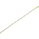 10K Two-Tone Gold 2.0 Cttw Baguette Diamond Channel Link Bracelet-2
