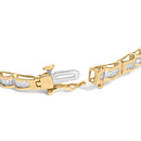 10K Yellow Gold 2.00 Cttw Baguette Diamond Channel Set Link Bracelet-2