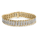 10K Yellow Gold 4.0 Cttw Diamond S-Link Bracelet-1