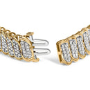 10K Yellow Gold 4.0 Cttw Diamond S-Link Bracelet-2