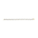 10k Yellow Gold 5.00 Cttw Round-Cut and Baguette-Cut Diamond Floral Link 7.25" Bracelet (I-J Color, I2-I3 Clarity)-7