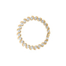 10K Yellow Gold 4.00 Cttw Round-Cut Diamond Floral Link 7.5" Bracelet (H-I Color, I2-I3 Clarity)-7