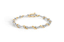 10K Yellow and White Gold 2.00 Cttw Diamond "S" Link 7" Bracelet (H-I Color, I2-I3 Clarity)-5