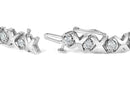 10k White Gold 2.00 Cttw Round-Cut Diamond "XOXO" Link 7" Bracelet (I-J Color, I2-I3 Clarity)-6