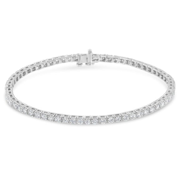 IGI Certified 5.0 Cttw Cut Diamond 14K White Gold Classic 7â€ Tennis Bracelet (H-I Color, I1-I2 Clarity)