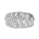 14K Yellow Gold 15.0 Cttw Diamond Chevron Wave 7.25" Inch Link Bracelet (J-K Color, I1-I2 Clarity)-13