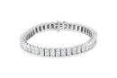 14K White Gold 5.00 Cttw Invisible Set Princess-Cut Diamond Belt and Buckle Tennis 7" Bracelet (H-I Color, SI1-SI2 Clarity)-5