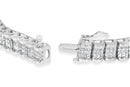 14K White Gold 5.00 Cttw Invisible Set Princess-Cut Diamond Belt and Buckle Tennis 7" Bracelet (H-I Color, SI1-SI2 Clarity)-6